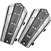 HZMAN Adults Faux Leather Arm Guards - Medieval Metal Armor Style Bracers - One Size - Leather Armband Pair