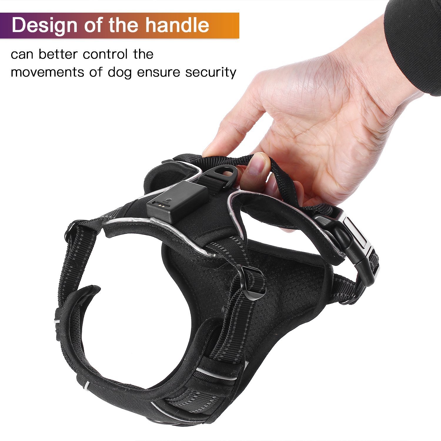 Harnais LED sans Traction pour Petits Moyens Chiens, Harnais Souple Réglable, Harnais pour Animaux de Compagnie en Plein Air, Harnais de Sécurité Douce pour Exercices Entraînement