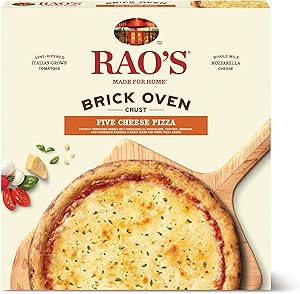 Rao's Made for Home Frozen Pizza - Five Cheese, Brick Oven Crust, Made With Mozzarella, Provolone, Fontina, Parmesan & Romano