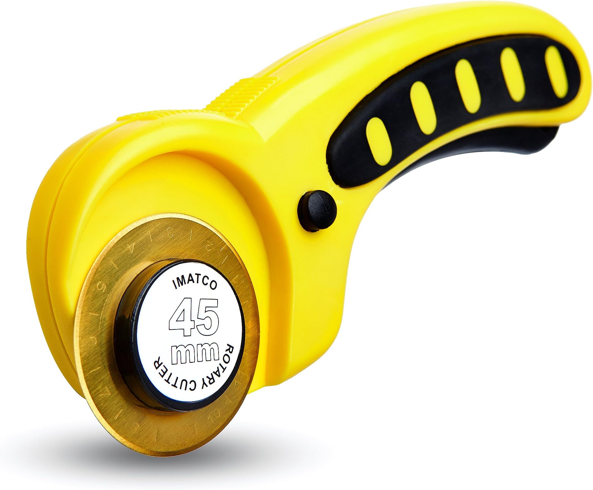 Rotary Cutter - HIGH QUALITY TITANIUM Coated Blades - Replaceable 45mm Blades Quilters Rotary Cutter, Top Fabric Cutter – Perfect for Quilting, Sewing, Tailors, Scrapbooking