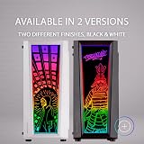 Mars Gaming MC-ART White ATX Gaming PC Case Double Glass Drawable ARGB view 6