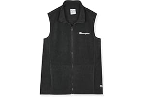 Champion Boys Polar Fleece Vest Lightweight Sleeveless Zip Front Jacket with Pockets, Kids Outdoor Layering