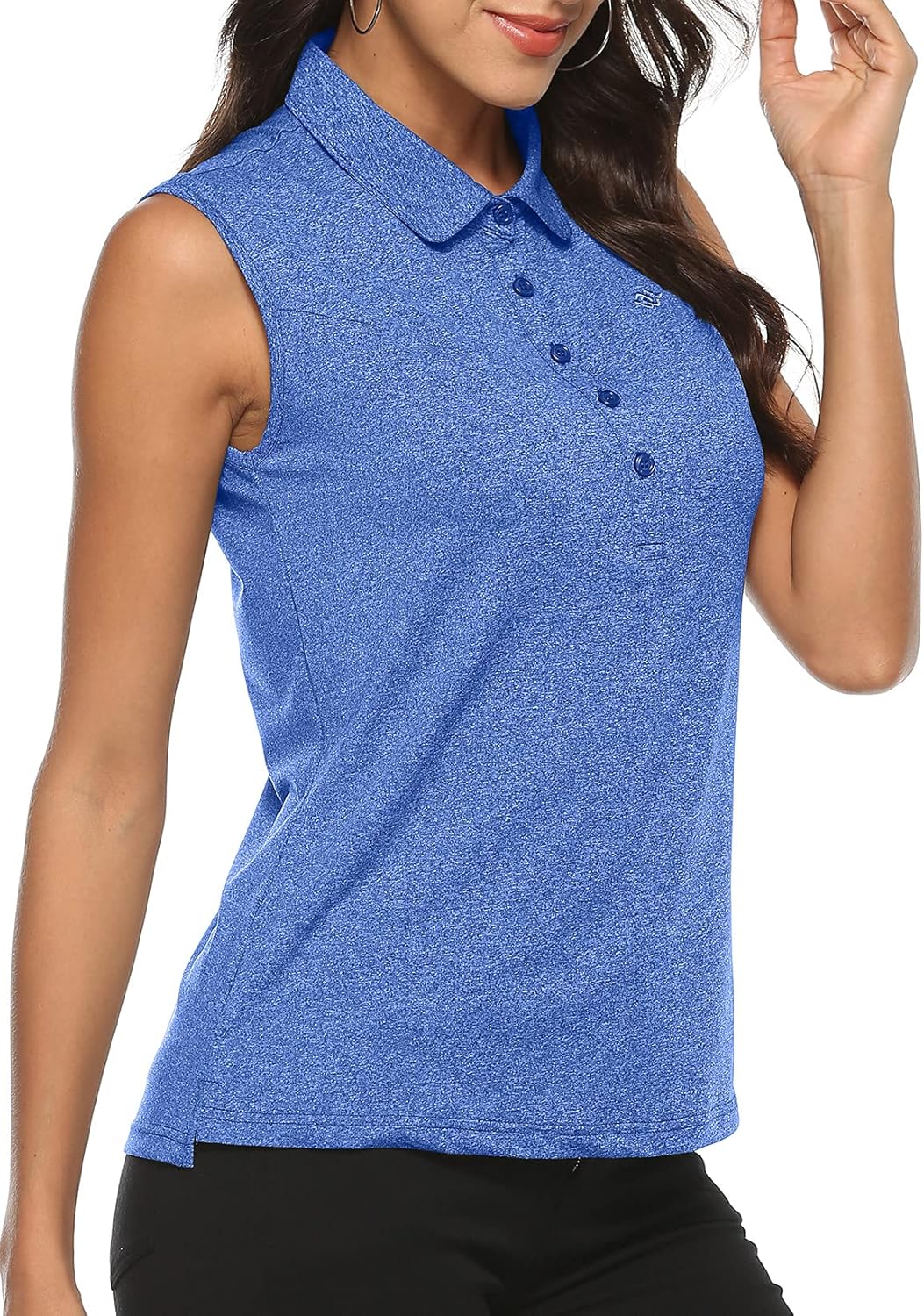 AjezMax Women's Golf Sleeveless Polo Quick-Drying Sports Shirts : Clothing