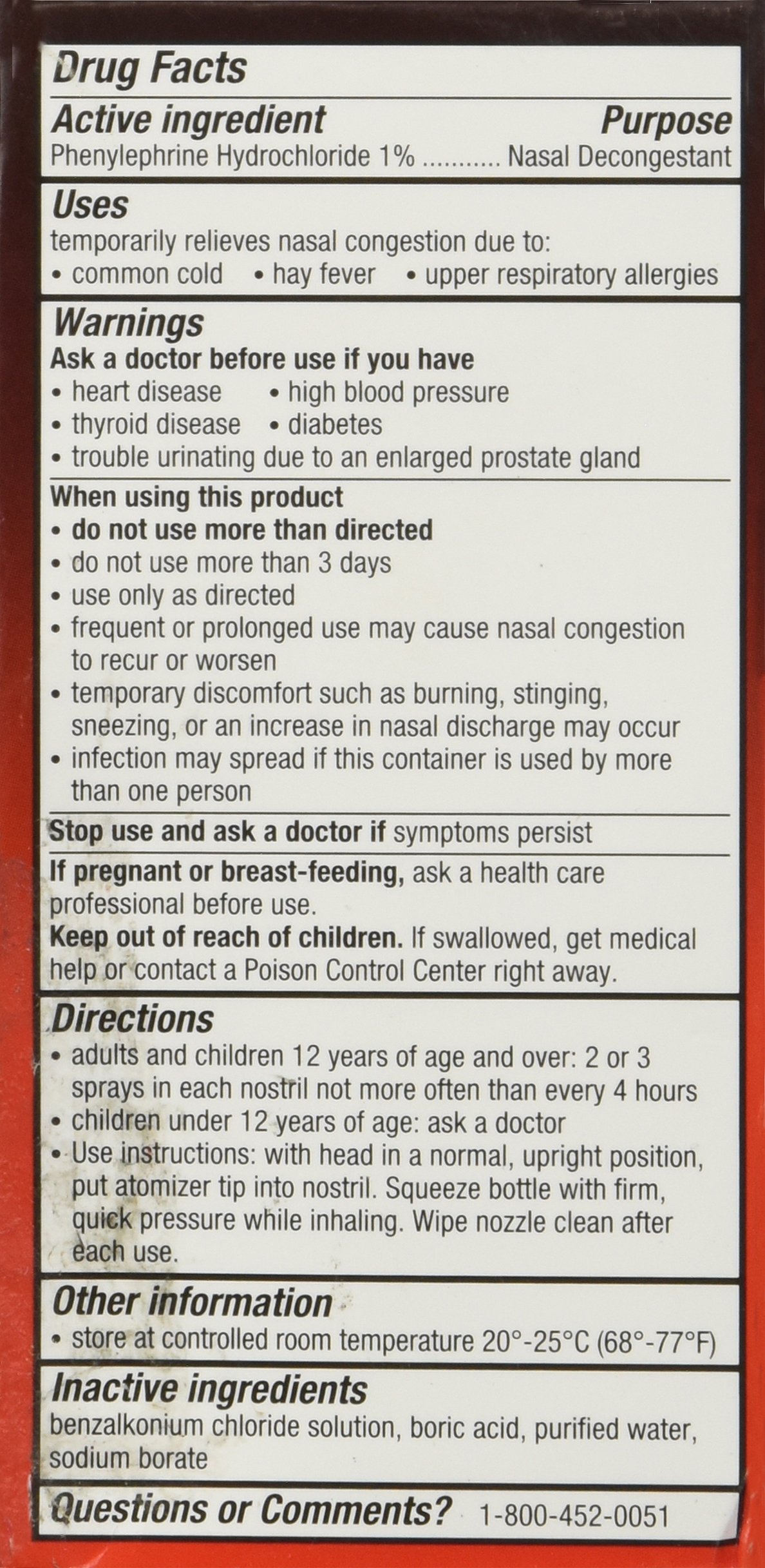 4-Way Fast Acting Nasal Spray, 1 Fl Oz (Pack of 2)
