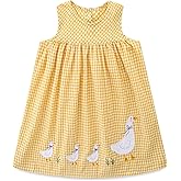 FreeLu Toddler Girls Cotton Summer Short Sleeve Dress Cartoon Print Casual Jersey Dresses