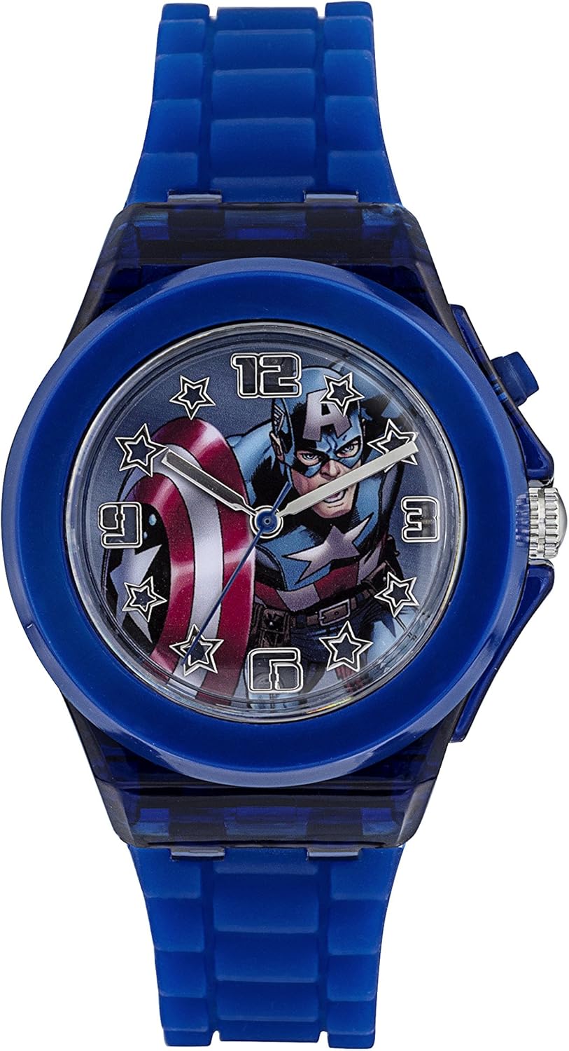 Captain America Children's Quartz Watch with Multicolour Dial Analogue ...