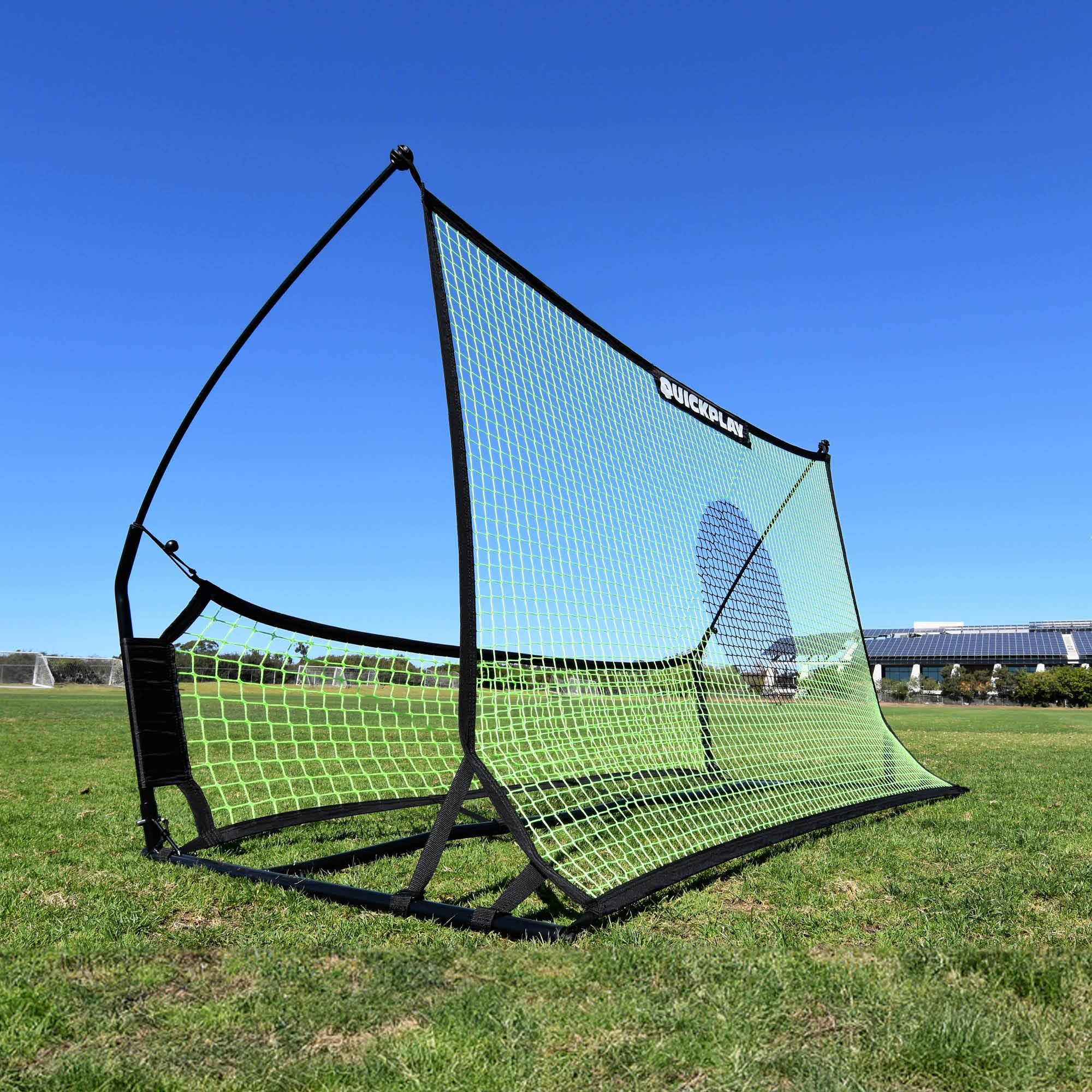 QUICKPLAY TEKKERS Rebounder Für Fußball Professioneller Fußball Rebounder - Tragbare Trainingswand 200x120 cm - 2 in 1 Netz System für Passspiel & Techniktraining 2