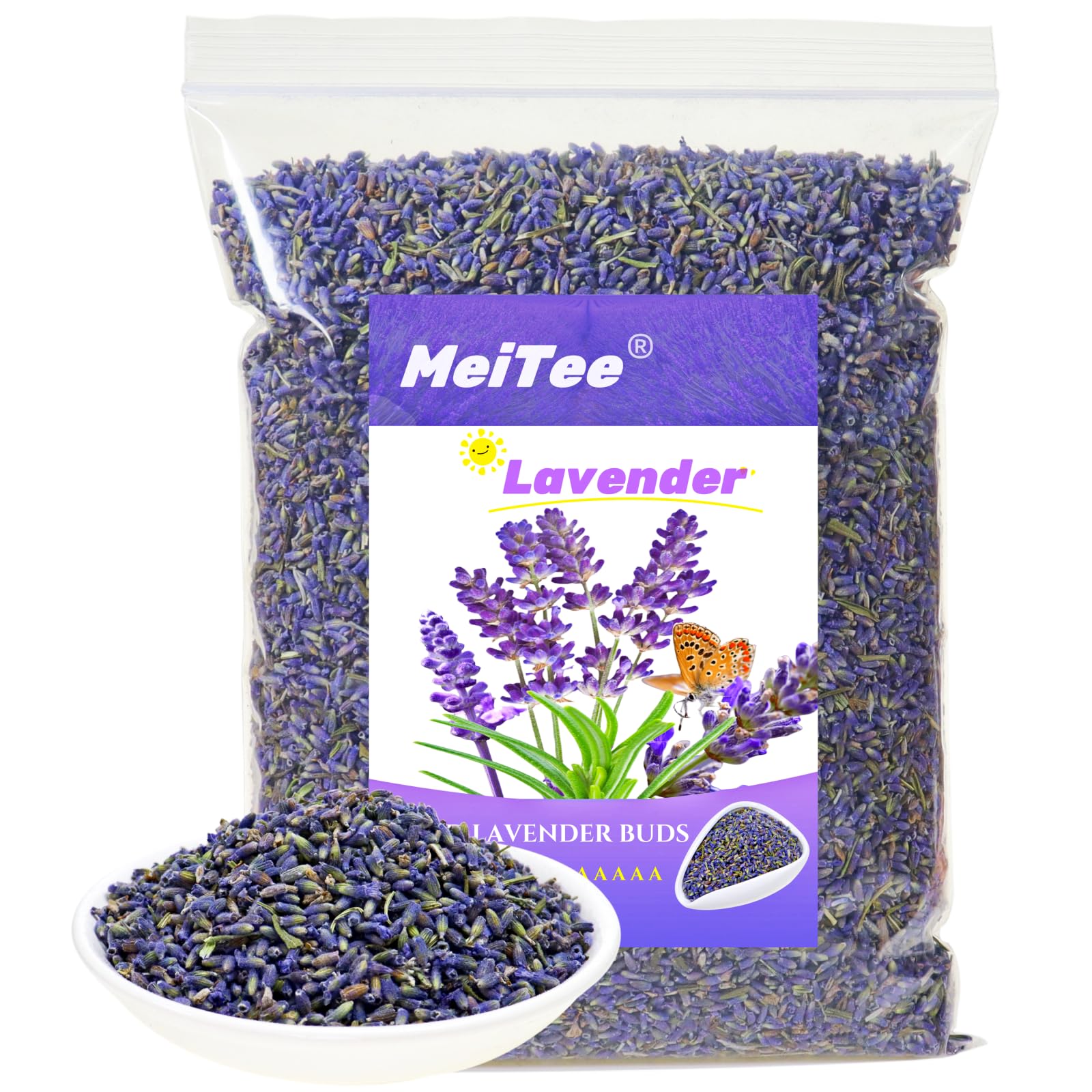 Photo 1 of MeiTee Dried Lavender Buds Natural Lavender Dried Flowers (7oz /200g) for Weddings, Parties, Wardrobes, Drawers, Sachets, Candles, Soap Making,DIY Projects