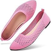 hash bubbie Women's Flats Shoes Women Comfortable Dress Shoes Black Pointed Toe Flats Ballet Mesh Knit Flat Dressy Slip on Business Casual Shoes for Women