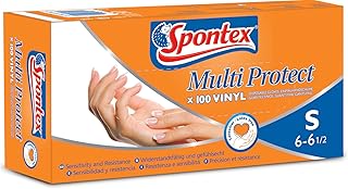 Spontex Multi Protect 100 Gr.S - 100 Einmalhandschuhe - latexfrei & gepudert