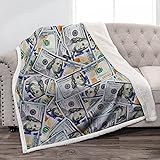 Jekeno Money Blanket Gifts for Money Lovers 100