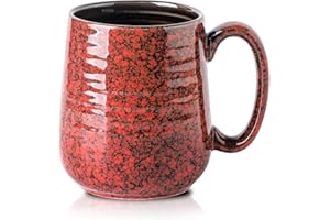 Hasense Large Coffee Mug, Coffee Cup Ceramic for Men and Women, 20 oz Stoneware Mug for Tea Soup Milk as Gifts, Dishwasher and Microwave Safe(Red)