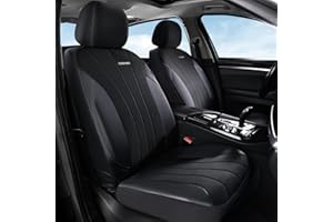 Coverado Car Seat Covers Front Seats, Auto Seat Covers Full Set, Mesh Breathable Seat Protectors, 2 Seats Black Automotive Seat Covers, Universal Fit for SUV, Sedan, Truck