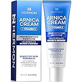 Hermon Arnica Bruise Cream with Vitamin K: Sensitive Skin & Face Formula for Bruising, Swelling & Thin Skin – Extra Strength Arnica Montana Hydrating Moisturizer 2 Oz