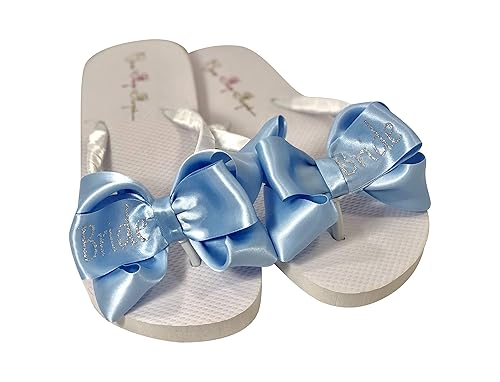 glitter bow flip flops