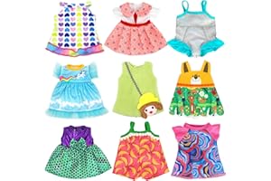 UNICORN ELEMENT 9 Sets Alive Baby Doll Clothes for 10-12 Inch Girl Dolls,12 Inch Baby Doll Clothing Dress Outfits Accessories Set,Best Gift for Kids