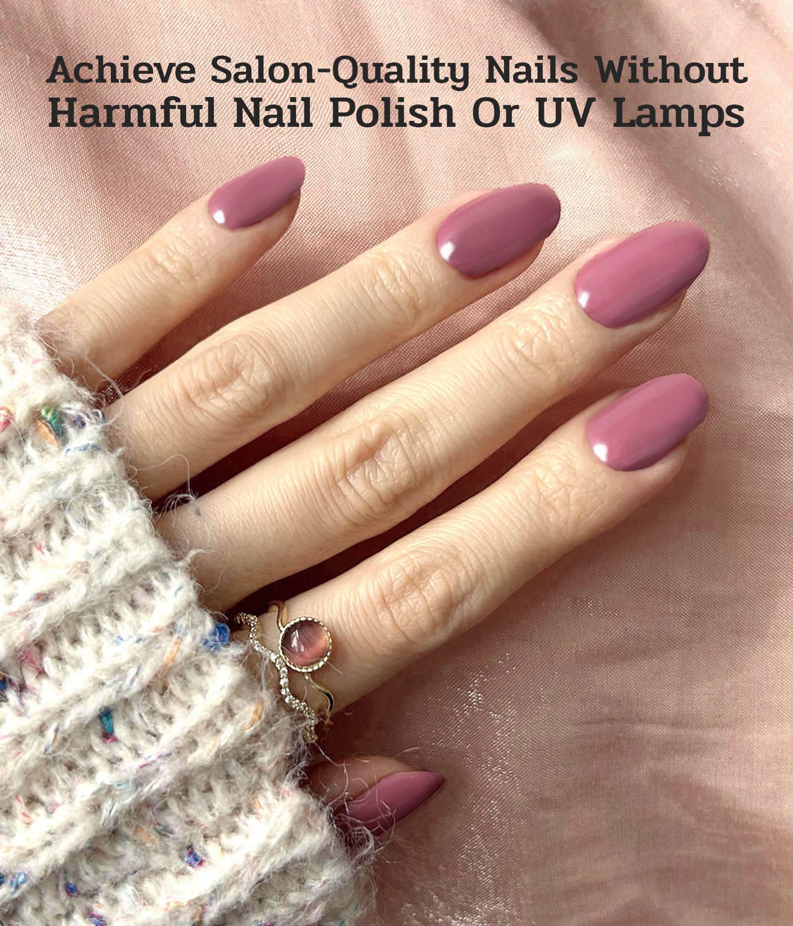 ruyeefam Nail Polish Strips - 22 Pcs Salon Quality Gel Nail Stickers - Long Lasting Wraps (Drama Queen Jam Pink) - Image 2