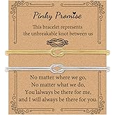 Matching Bracelets for Couples Love Knot Bracelet Pinky Promise Soulmate Relationship Friendship Bracelets Forever Infinity Jewelry Gifts for Women Her Him