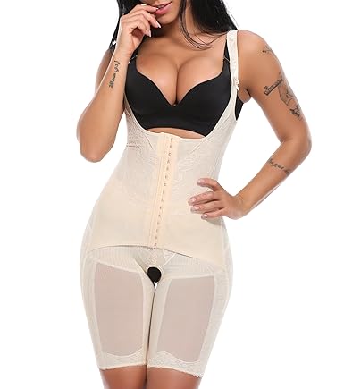 MISS MOLY Body Shaper|Damen Shapewear Figurformender Mieder Body 15x3 Haken Taillenformer mit Bauch-Weg-Effekt Stark Formend 