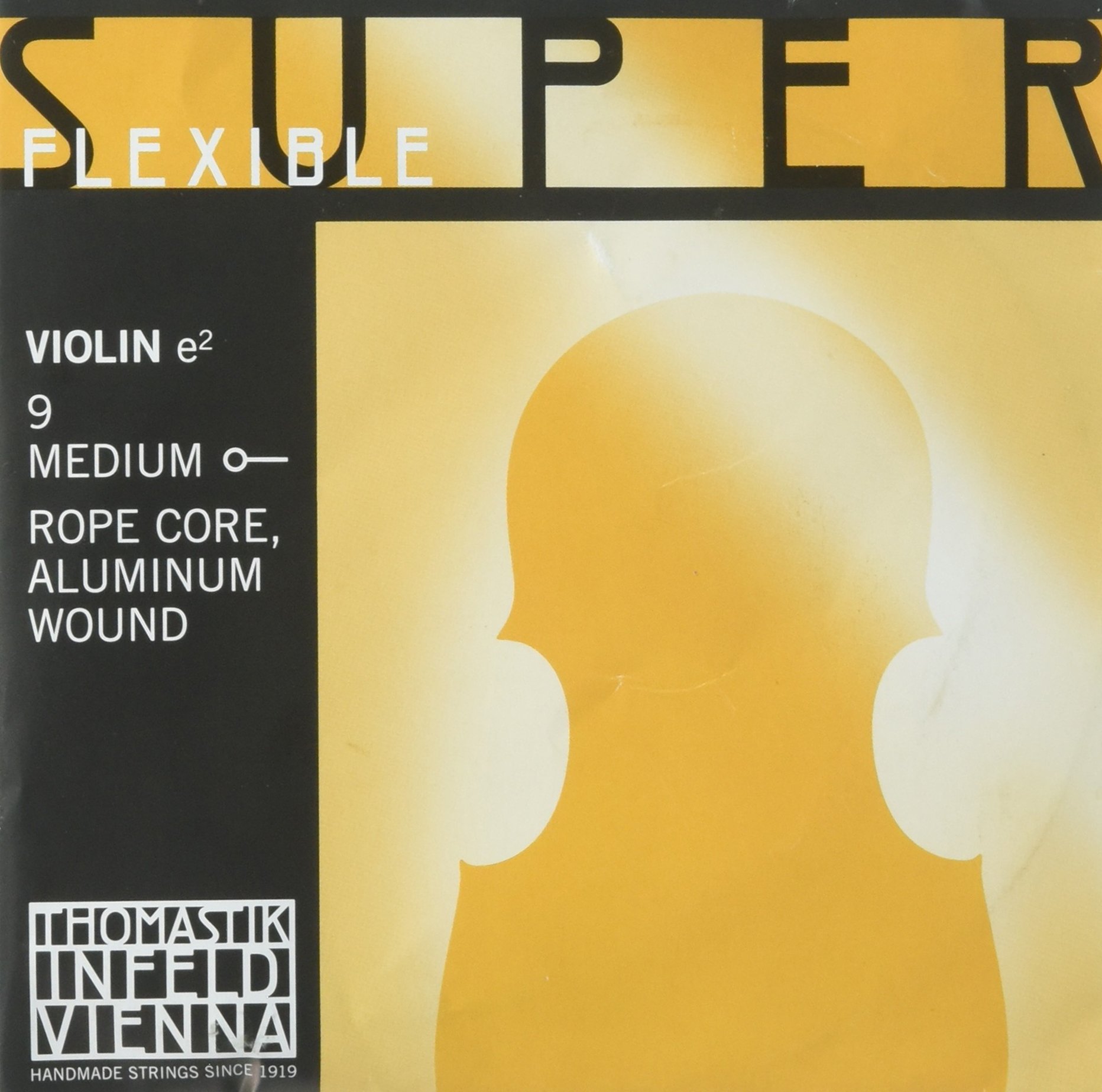 Thomastik-Infeld 9 Super Flexible Braided Steel Core Single Violin String, Medium Gauge, 4/4, E