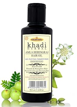 Herbal Khadi Amla & Bhringraj Hair Oil, 210 ml
