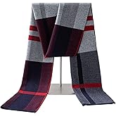 Lallier Men's Merino Wool Scarf, Long Winter Neckwear with Gift Box