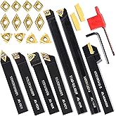 RupXinSplend Lathe Turning-Tools Threading Holders 21pcs - Metal Lathe Cutting Tools 7pcs 5/8" Turning Holders Boring Bar Set