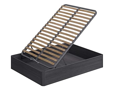 Movian Constance modernes Doppelbettgestell aufklappbar, 190 x 140 x 31,5, Grau