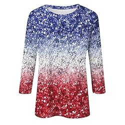 of July Outfits,White USA Shirt,USA Crewneck,Blue