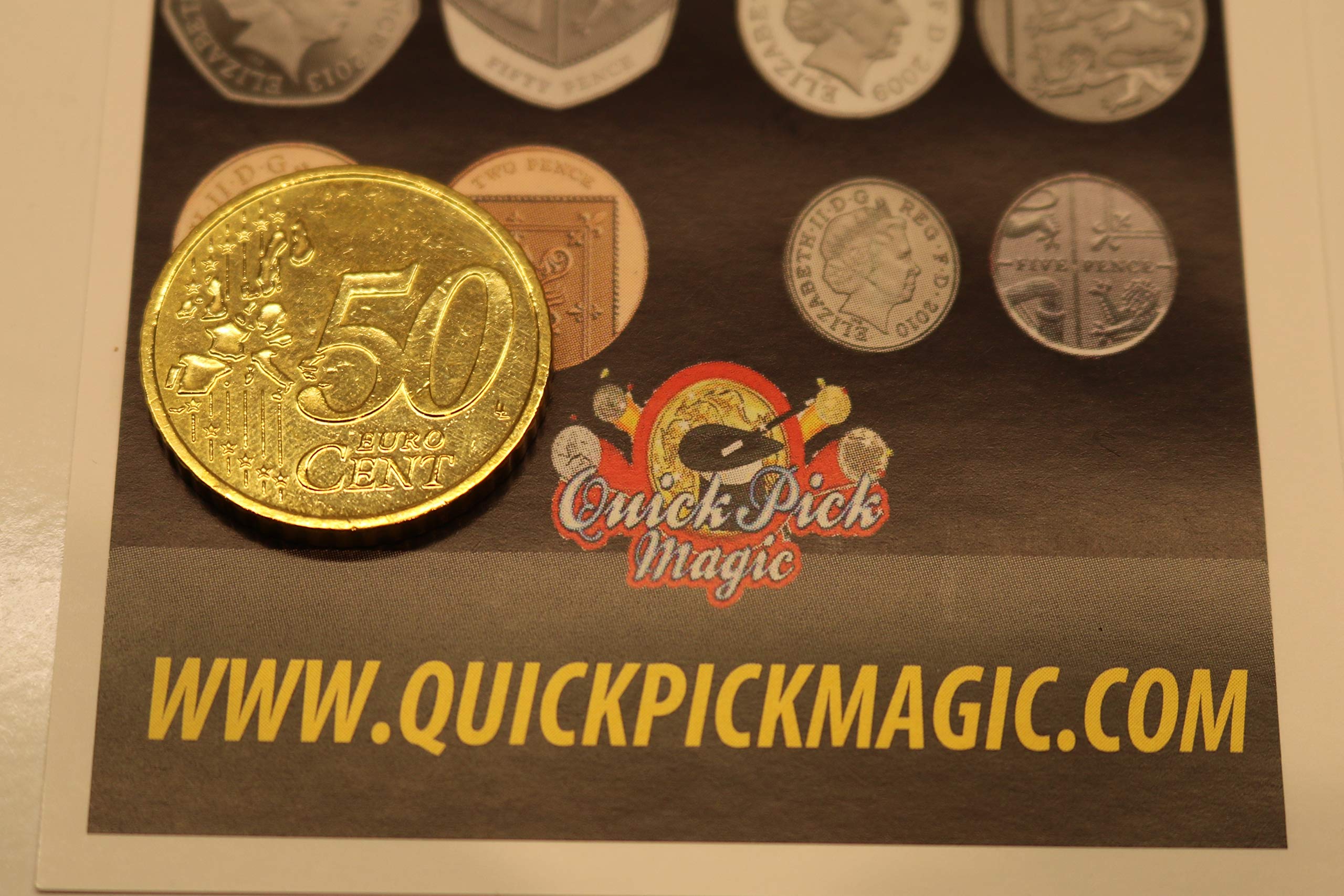 QUICK PICK MAGIC DOUBLE SIDED 50 CENT EURO COIN [50c EURO] HEADS ON BOTH SIDED/DOUBLE HEADED COIN