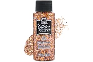 FolkArt Glitter Glitz Acrylic Craft Paint, Copper, 2 fl oz