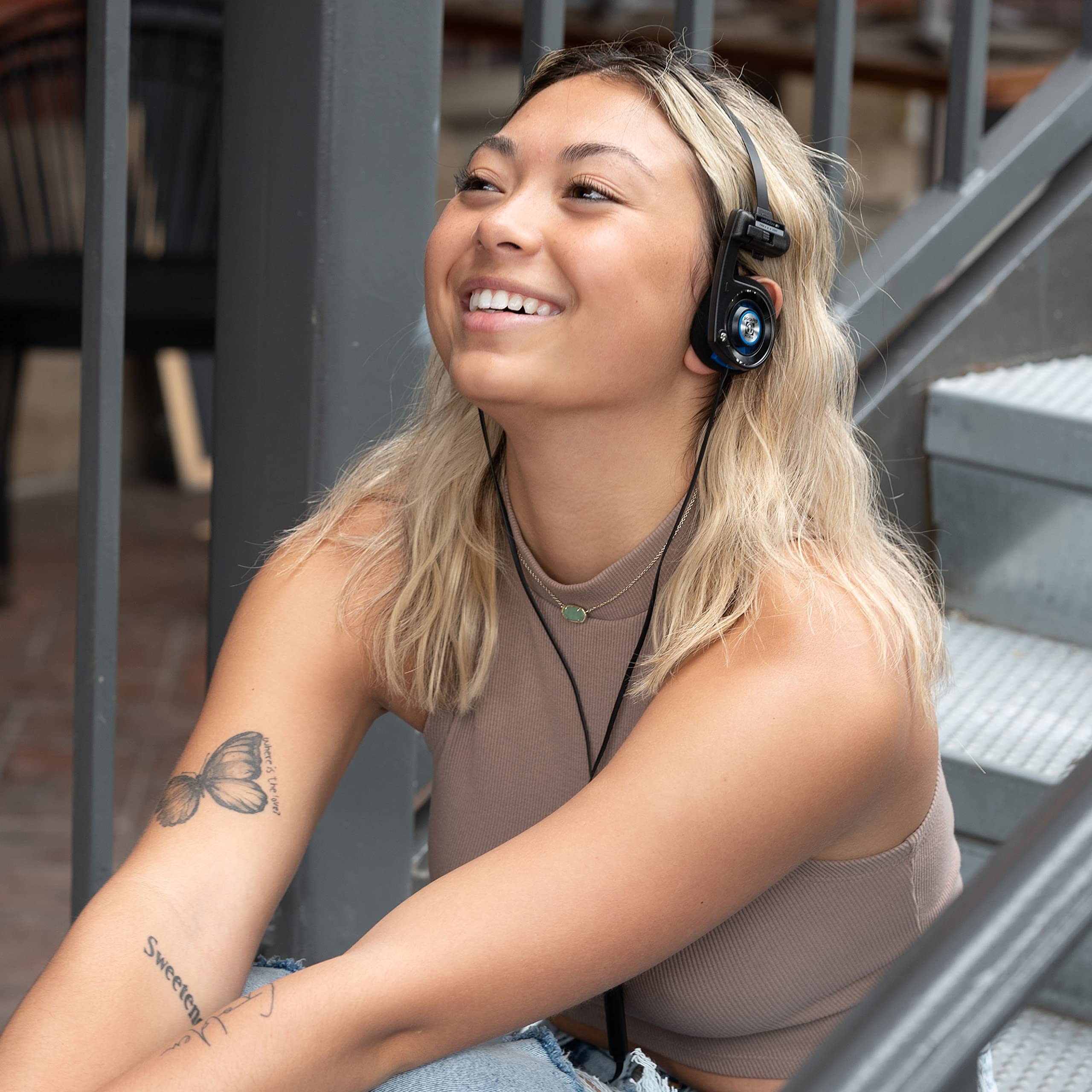 Koss Porta Pro Utility On-Ear-Kopfhörer, abnehmbares austauschbares Kabelsystem, zusammenklappbares Design, Stealth Grey 8