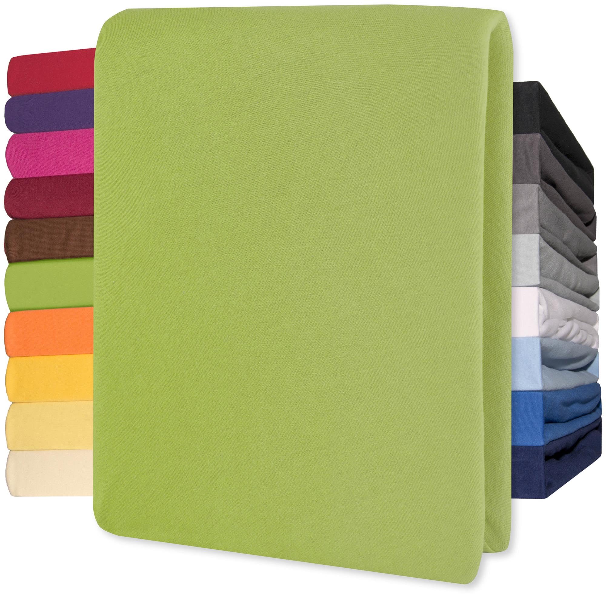 CelinaTex Lucina Fitted Sheet Cotton 200x200-200x220 cm green