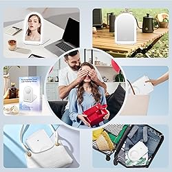 FUNTOUCH Rechargeable Travel Makeup Mirror with