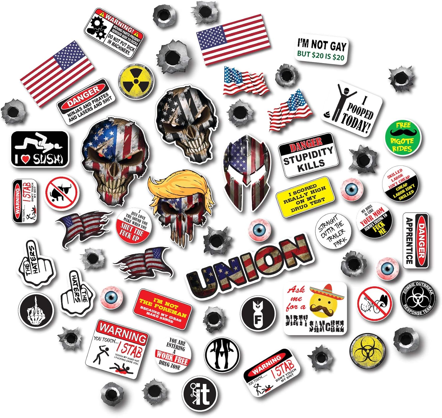 construction hard hat decals