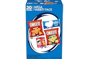 Kellogg's Cheez-It, Pringles & Rice Krispies Treats Snacks Mega Variety Pack, 30.1oz Box (30 Count)