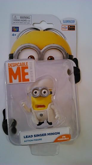 DESPICABLE ME Mi Villano Favorito Minion 2 Pulgadas de Figura de acción - Cantante de Plomo - Movible y poseable - Mi Villano Favorito Película - Minions Película: Amazon.es: Juguetes y juegos