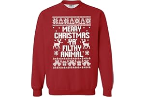 Arvilhill Men's Fleece-Lined Christmas Sweatshirt Funny Xmas Graphic Pullover (S-3XL)
