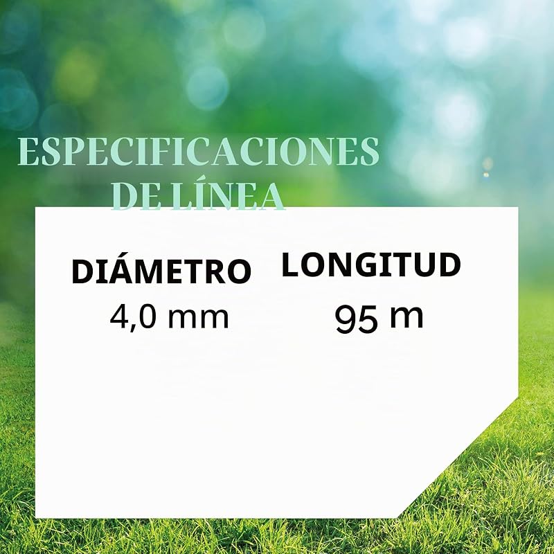 Fio quadrado amarelo para cortador de mato 4mm, relva, ervas daninhas, vegetação e mais, fio de nylon de alta resistência, compatível com a maioria dos modelos padrão, 4,0mm x 95m (69-478-Y)