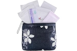 BE PREPARED. PERIOD. First Period Kit To-go! - Organic Biodegradable Tween Pads & Liner - Period Bags for Teen Girls for School - Period Pouch & Teen Pads for Girls Ages 11-14, Teen Pads for Periods - Pads for Teens Girls