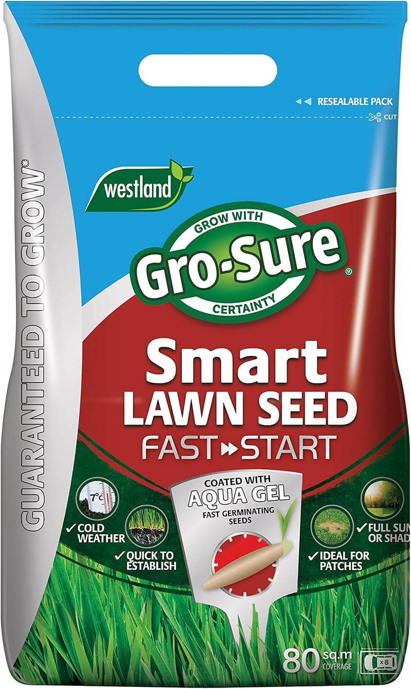 Gro-Sure Grass Seed Green 80 m2 - Cold Weather Germination Aqua Gel Coat