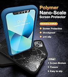Diaclara Designed for iPhone 13 Case, Full Body