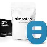 SIMPATCH Omnipod Adhesive Patch with Strap, CGM Tape, Blue, 25-Pack | Waterproof Adhesive