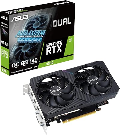 ASUS Dual GeForce RTX 3050 OC Gaming Graphics Card 8GB GDDR6 PCIe 4.0