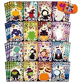 48 Sheets Halloween Make a Face Stickers for Kids, Halloween Party Favor | 16 Design Make Your Own Halloween Character Mix and Match Stickers Sheets, Trick or Treat, Goodie Bags Stuffers