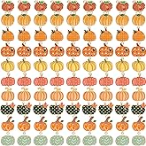 SANNIX 90 Pcs Pumpkin Charms for Jewelry Making, Thanksgiving Fall Pumpkin Enamel Charm Autumn Pumpkin Pendants for Bracelets Necklaces Earrings Making and Crafting