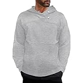 Floral Find Men's Long Sleeve Fleece Hoodies Button Up Sweatshirt Loose Fit Fall Winter Pullover Top