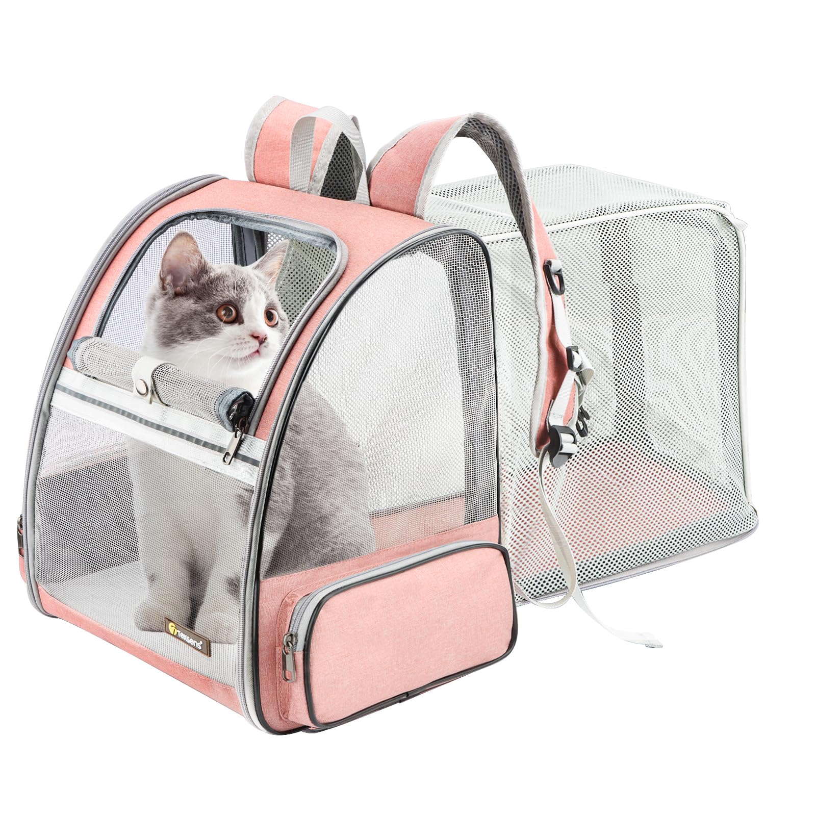 Texsens Innovative Traveler Bubble Backpack Pet Carriers with Upgraded Breathable & Expandable Tent for Cats and Dogs