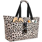 ISEYOU Extra Large Beach Bag Waterproof Beach Totes Bags for Women, Lightweight Foldable Pool Bag with Zipper Wet Compartment