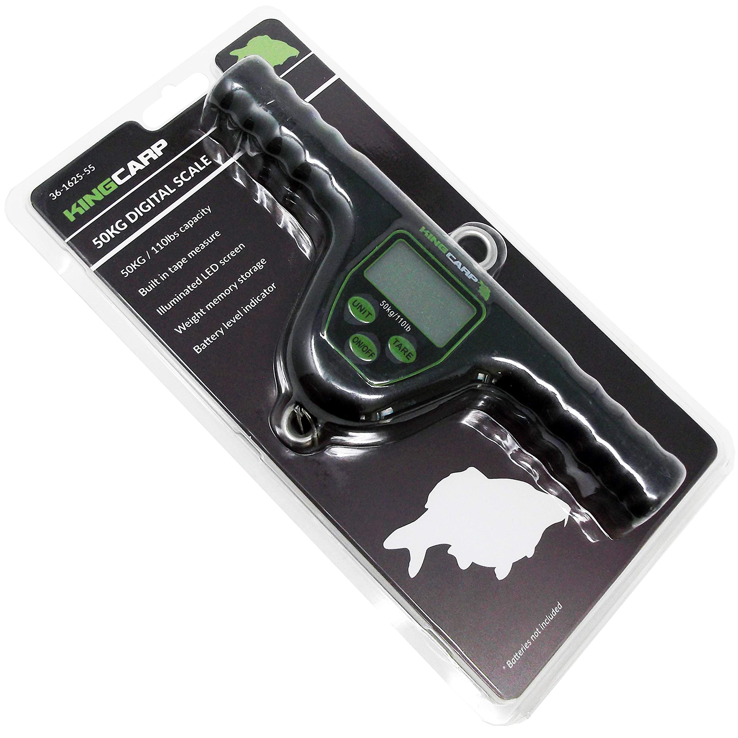 KING CARP - Digital T- Bar Weighing Scales Set Multi Function Electronic Dual Display kg/lbs T - Scales Set - Heavy Duty For Weighing Carp Specimen Fish up to 50kg 110lbs [36-1625-55]